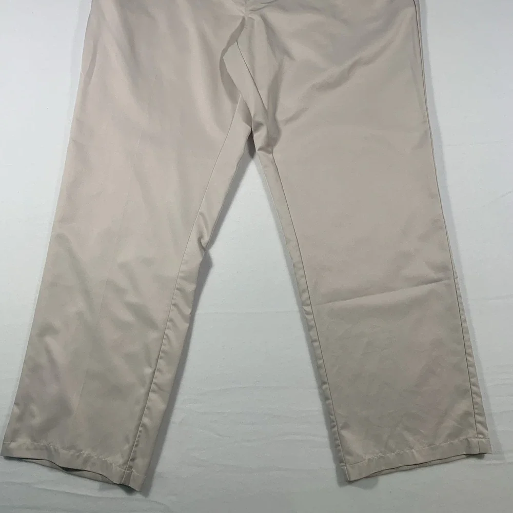 Adidas ClimaLite Golf Pants Men's 35 x 32 Beige Flat Front Regular Straight‎ Leg